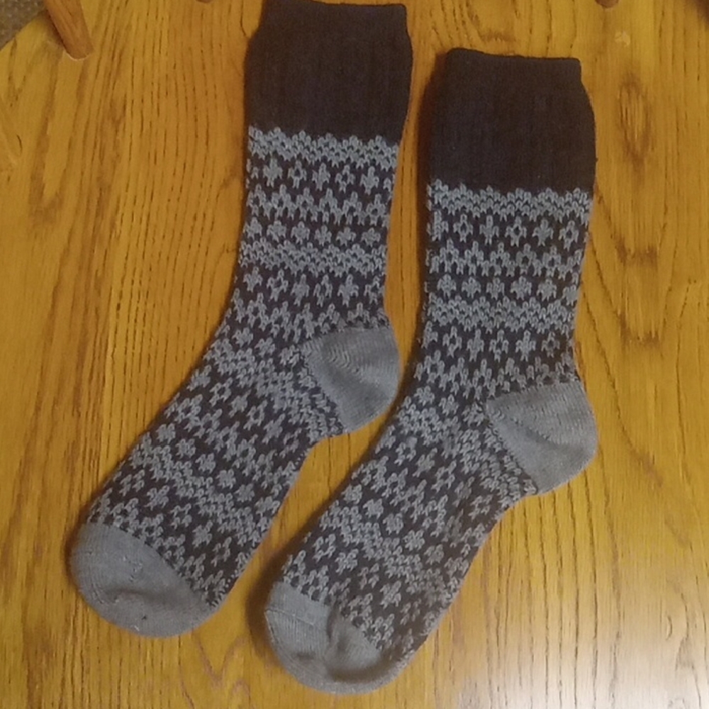 Patterned Gray And Black Socks - image 1